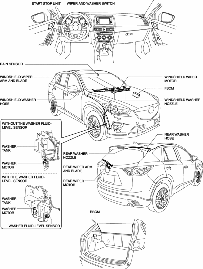 Mazda CX-5 Service & Repair Manual - Wiper/Washer System - General